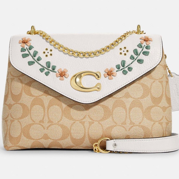 Coach Handbags - COACH GORGEOUS Tammie Bag In Signature Canvas Floral Whipstitch